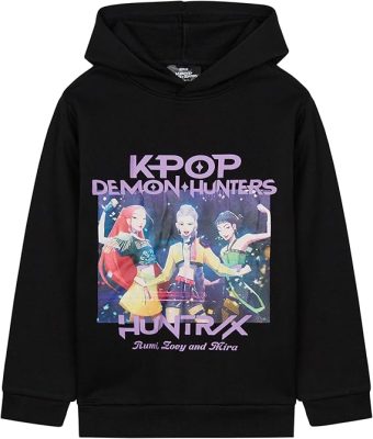 KPop Demon Hunters Hoodie for Girls Teens, Officially Licensed Warm Sweatshirt Pullover Cozy Hoodies Gifts for Girls